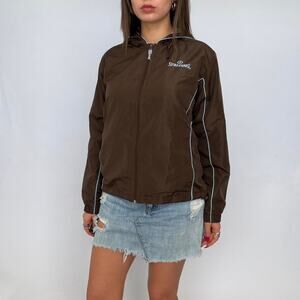 Spalding Brown & Blue Windbreaker Hoodie